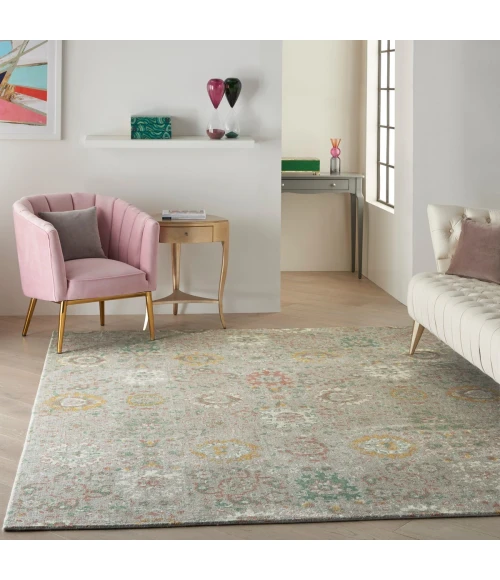 Nourison Twilight Area Rug TWI13 Grey/Multi 8'6" x 11'6"