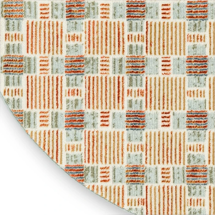 Nourison Nordic Rust Multicolor NRC14 5ft. x Round Round Rug