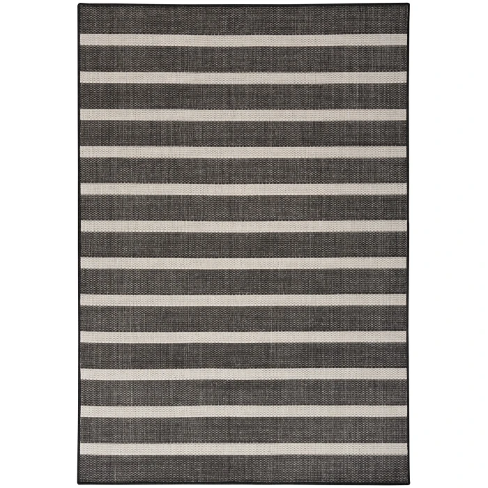 Nourison Positano Black Ivory POS03 4 ft. X 6 ft. Rect. Rug