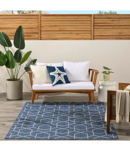 Nourison Horizon Indoor/Outdoor Denim HOZ01 5 ft. X 7 ft. Rect. Rug