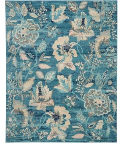 Nourison Home Tranquil TRA02 Turquoise 8 ft. X 10 ft. Area Rug
