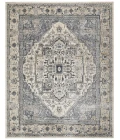 Nourison Quarry Ivory Navy QUA18 8 ft. X 10 ft. Rect. Rug