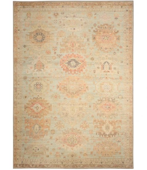 Nourison Vintage Washables Sage Multicolor VWS16 4 ft. X 6 ft. Rect. Rug