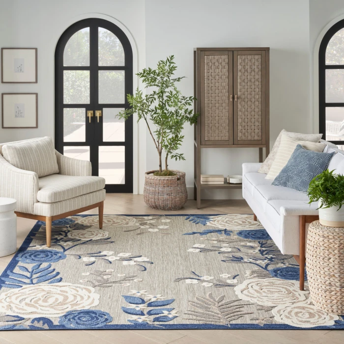 Nourison Aloha Area Rug ALH32 Blue Grey