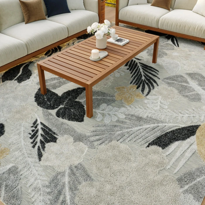 Nourison Home Suncoast Grey SNC01 7ft.10in. x 9ft.10in. Rect. Rug