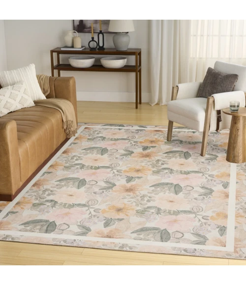 Nourison Home Botanical Washables Beige BOT01 4ft. x 6ft. Rect. Rug