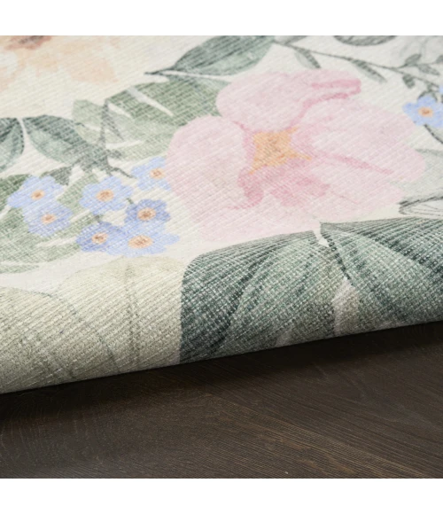 Nourison Home Botanical Washables Cream / Ivory BOT01 4ft. x 6ft. Rect. Rug
