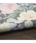 Nourison Home Botanical Washables Grey BOT01 7ft.6in. x 9ft.10in. Rect. Rug