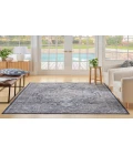 Nicole Curtis Machine Washable Series 1 Ivory Navy SR101 5 ft. 3 in. X 7 ft. 3 in. Rectangle Rug