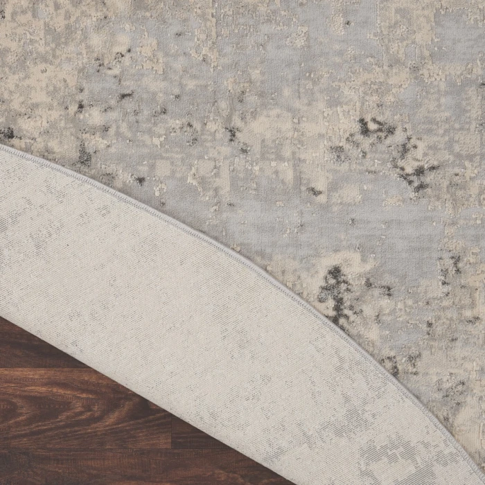Nourison Rustic Textures Area Rug RUS07 Grey/Beige 7'10" Round