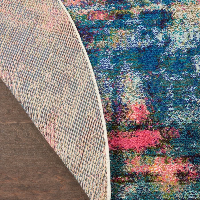 Nourison Celestial Round Area Rug CES09-Blue/Yellow