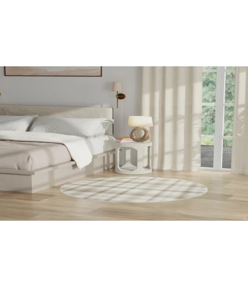 Nourison Grafix Ivory Beige GRF03 5 ft. 3 in. Round Rug