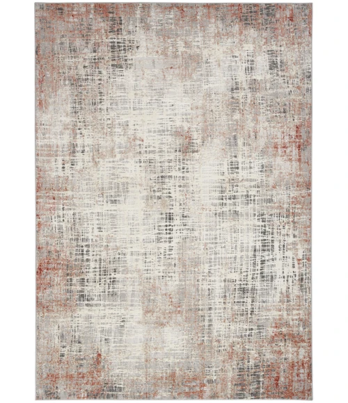 Calvin Klein Infinity Area Rug IFN01 Rust Multicolor