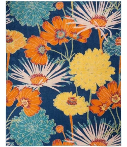 Nourison Home Allur ALR06 Navy Multicolor 7 ft. 10 in. X 9 ft. 10 in. Area Rug