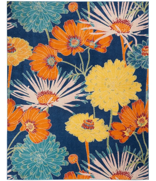 Nourison Allur Area Rug ALR06-Navy Multicolor