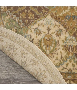 Nourison Home Modesto Beige MDS04 5ft.3in. x Round Round Rug