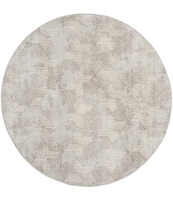 Nourison Home Grafix GRF39 Grey 8 ft. Round Area Rug