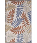 Nourison Aloha Blue Mocha ALH18 6 ft. X 9 ft. Rectangle Rug