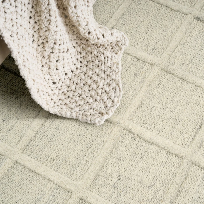 DKNY Pure Framework Cream / Ivory FRA01 5ft. x 7ft.6in. Rect. Rug