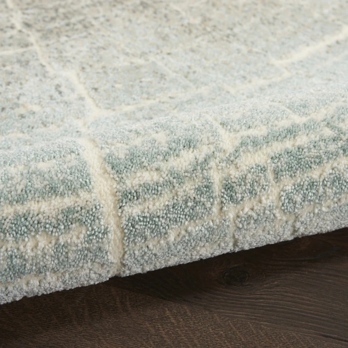 Nourison Marmara Teal Grey Ivory MRA06 9ft. x 12ft. Rect. Rug
