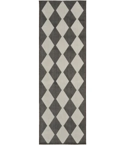 Nourison Positano Black POS04 2ft.2in. x 12ft. Rect. Rug