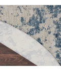 Nourison Rustic Textures Area Rug RUS16 Grey/Blue 5'3" Round