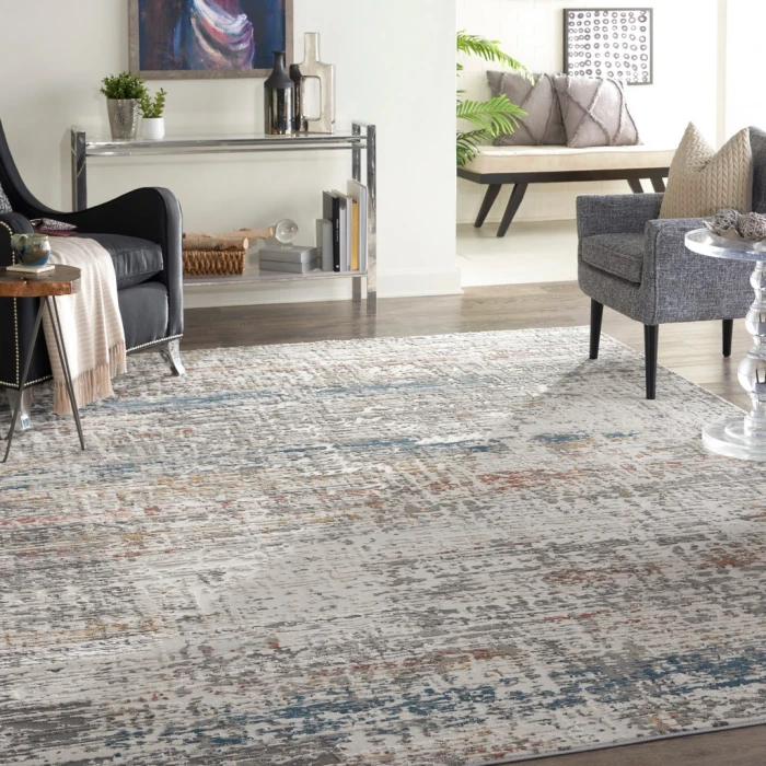 Nourison Rustic Textures Area Rug RUS14-Light Grey Multi