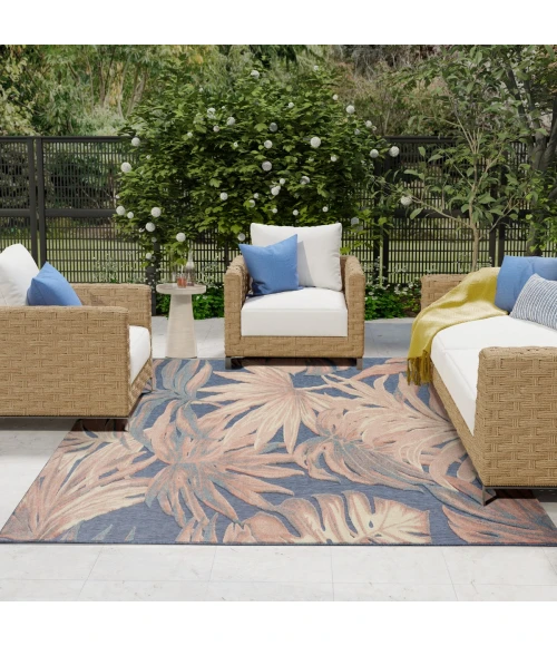 Nourison Aloha Blue Rose ALH43 9 ft. X 12 ft. Rect. Rug