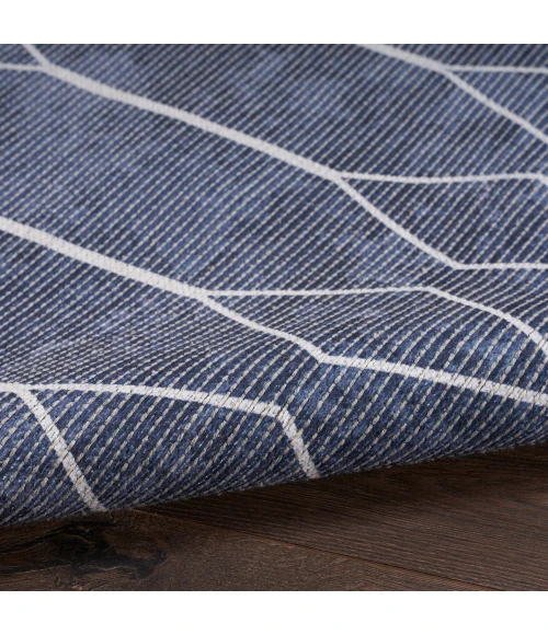Nicole Curtis Machine Washable Series 1 Area Rug SR107 Navy