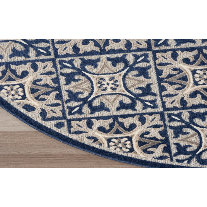Nourison Aloha Blue ALH34 7’10” Round Rug