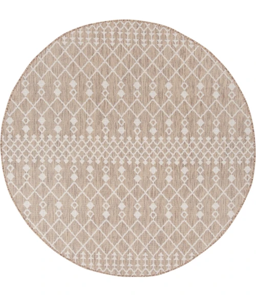 Nourison Positano Beige POS02 5ft. Round Rug