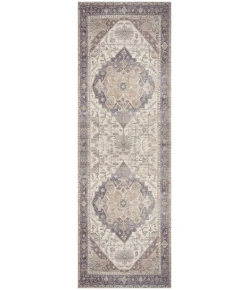 Nourison Home Vintage Washables VWS13 Ivory Purple 2 ft. X 6 ft. Area Rug