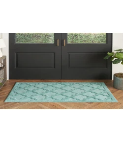 Nourison Home Easy Care NES01 Aqua Teal 2 ft. X 4 ft. Area Rug