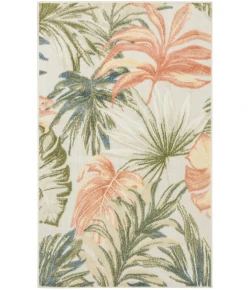 Nourison Home Aloha ALH43 Ivory Green 2 ft. 8 in. X 4 ft. Area Rug