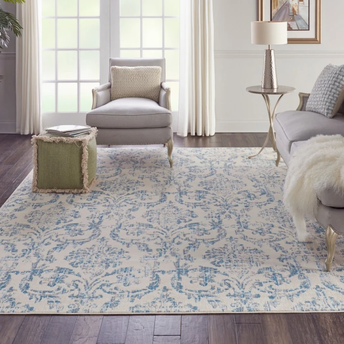 Nourison Jubilant Area Rug JUB09-Ivory Blue