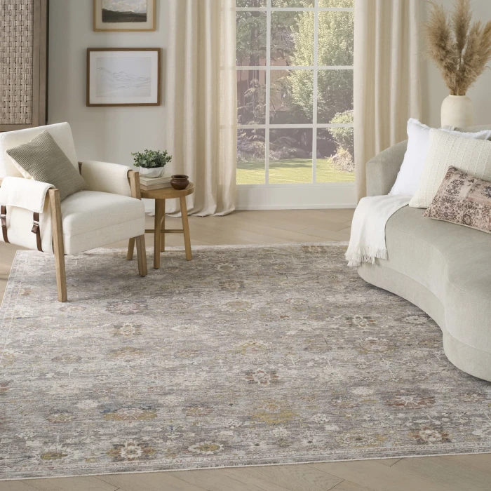 Nourison Home Antique Fusion Grey ANF05 5ft.3in. x 7ft.10in. Rect. Rug