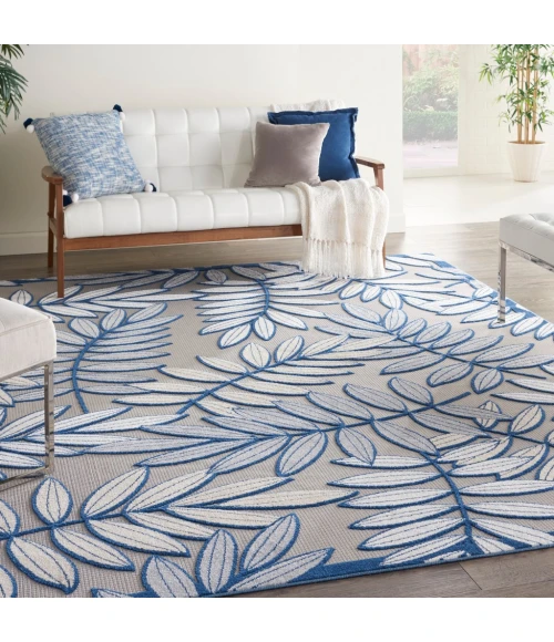 Nourison Aloha Area Rug ALH18-Ivory/Navy