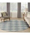 Nourison Positano Aqua POS04 10ft. Round Rug