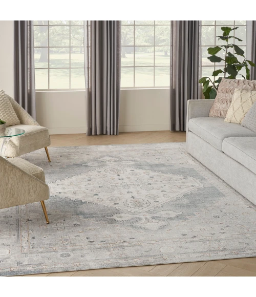Nourison Astra Machine Washable Area Rug ASW11 Light Blue