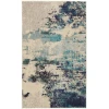 Nourison Home Celestial CES02 Ivory/Teal Blue 3 ft. X 5 ft. Area Rug
