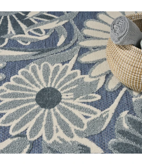 Nourison Aloha Blue ALH33 9 ft. X 12 ft. Rect. Rug