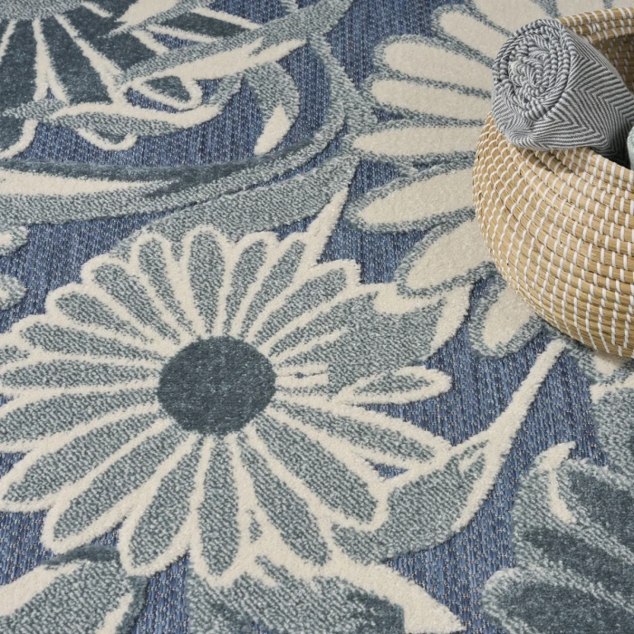 Nourison Aloha Blue ALH33 9 ft. X 12 ft. Rect. Rug