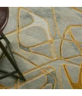 Nourison Symmetry Area Rug SMM05-Grey/Yellow