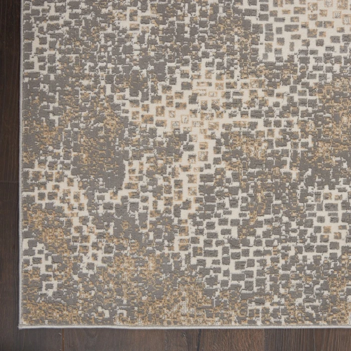 Michael Amini MA90 Uptown Runner Area Rug UPT02-Beige/Grey