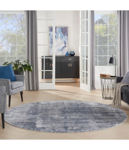 Nourison Rustic Textures Area Rug RUS05 Grey 5'3" Round