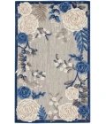 Nourison Aloha Blue Grey ALH32 2 ft. 8 in. X 4 ft. Rectangle Rug