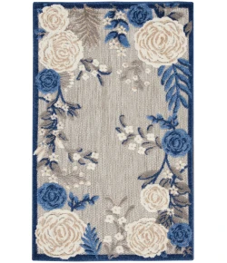 Nourison Home Aloha ALH32 Blue Grey 2 ft. 8 in. X 4 ft. Area Rug