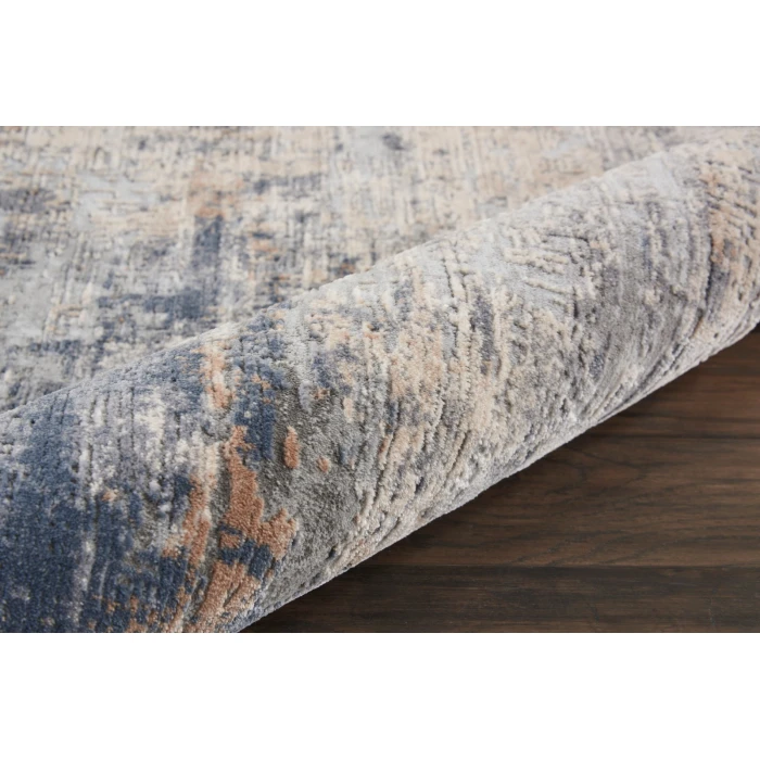 Nourison Rustic Textures Area Rug RUS01 Grey/Beige 5'3" x round