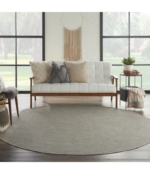 Nourison Positano Round Area Rug POS01-Lt Grey