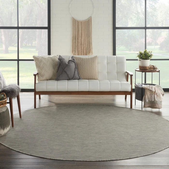 Nourison Positano Round Area Rug POS01-Lt Grey